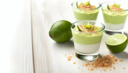 Blød avocadodessert med lime og kokosmælk