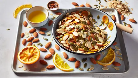 Nødde- og frømixer med vanilje og citrus