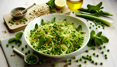 Sprød fennikelsalat med ærter og mynte