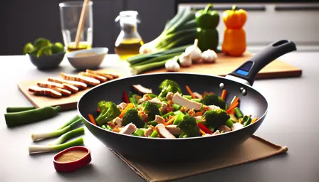 Wok med kylling og sprøde grøntsager